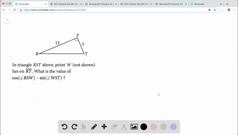 Solved For Right Triangle Triangle R S T Shown B