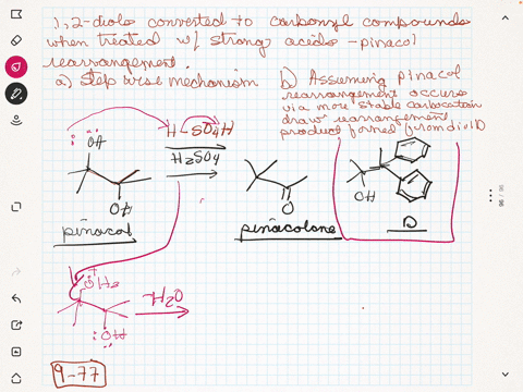 acids-in-a-reaction-called-the-pinacol-rearrangement-a-draw-a-stepwise-mechanism-for-this-reaction-h