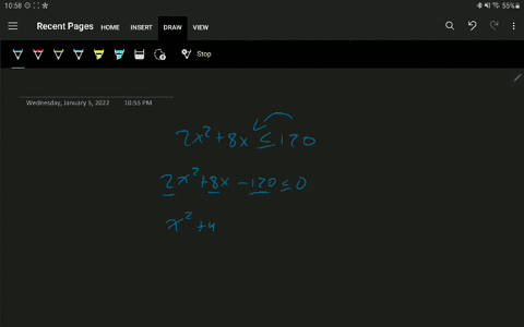 find-the-values-of-x-that-solve-the-inequality-2-x28-x-leq-120