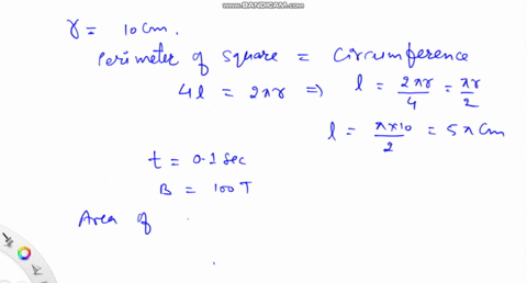 a-wire-in-the-form-of-a-circular-loop-of-radius-10-mathrmcm-lies-in-a-plane-normal-to-a-magnetic-fie