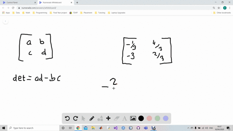 how to find determinant of matrix 3 3