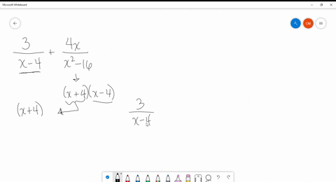 perform-each-indicated-operation-simplify-if-possible-see-examples-i-through-7-frac3x-4frac4-xx2-16