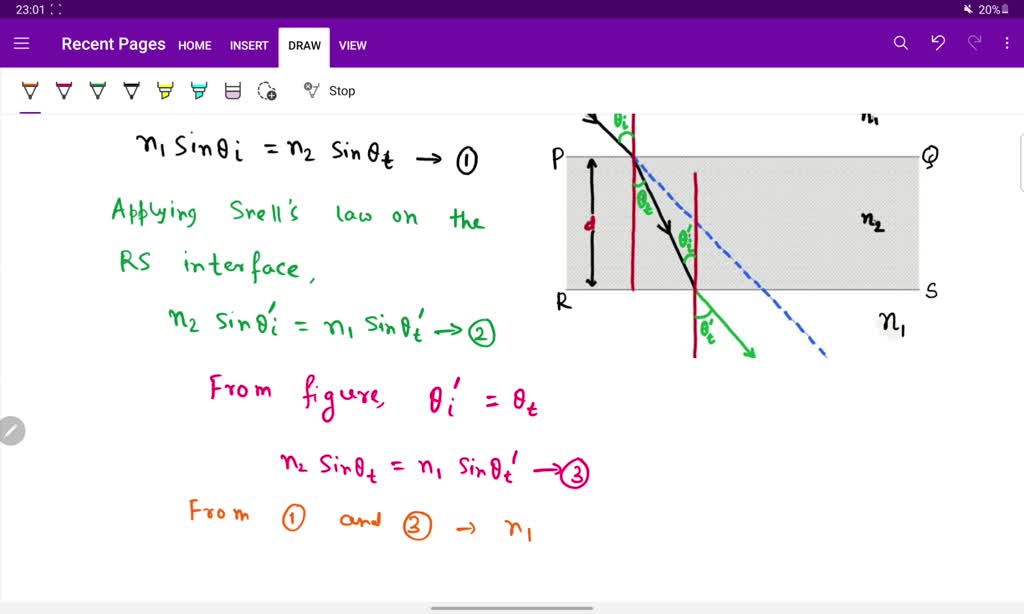 solved-show-analytically-that-a-beam-entering-a-planar-transparent