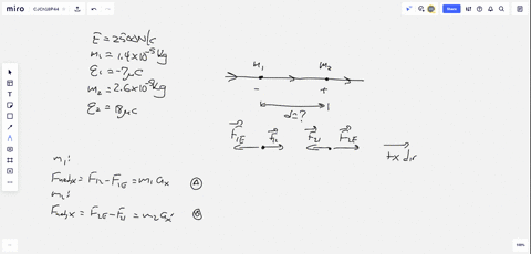 two-particles-are-in-a-uniform-electric-field-whose-value-is-2500-mathrmn-mathrmc-the-mass-and-charg