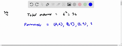 find-the-probability-for-the-experiment-of-tossing-a-six-sided-die-twice-the-sum-is-at-least-8