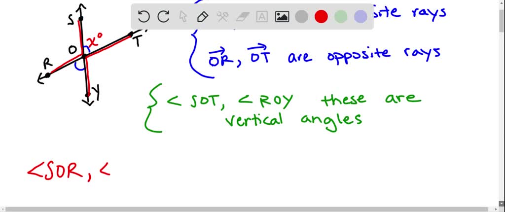 SOLVED:In the figure below, S-O-Y, R-O-T, and ∠SOT=x^∘. (FIGURE CAN'T ...