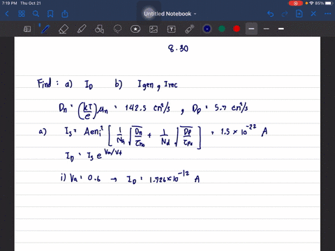 consider-a-gaas-pn-junction-diode-with-a-cross-sectional-area-of-a2-times-10-4-mathrmcm2-and-doping-