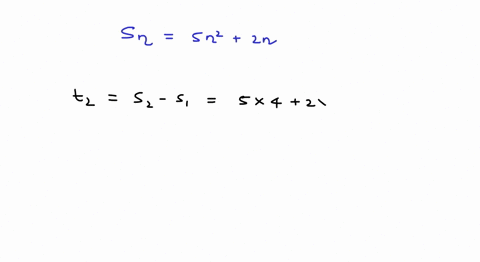 if-the-sum-of-the-first-n-terms-of-a-series-is-5-mathrmn22-mathrmn-then-the-second-term-is-a-7-b-17-