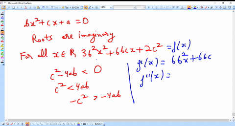 if-the-roots-of-the-equation-b-x2c-xa0-be-imaginary-then-for-all-real-values-of-x-the-expression-3-4