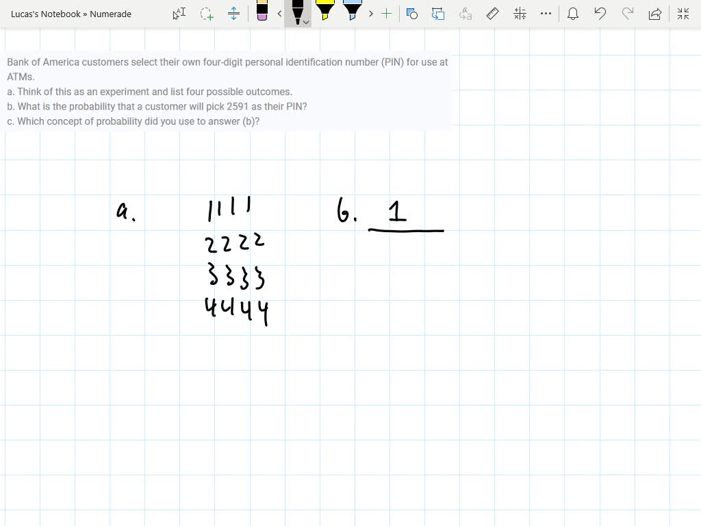 SOLVEDBank of America customers select their own fourdigit personal