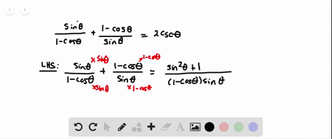 verify-that-each-of-the-following-is-an-identity-fracsin-theta1-cos-thetafrac1-cos-thetasin-theta2-c
