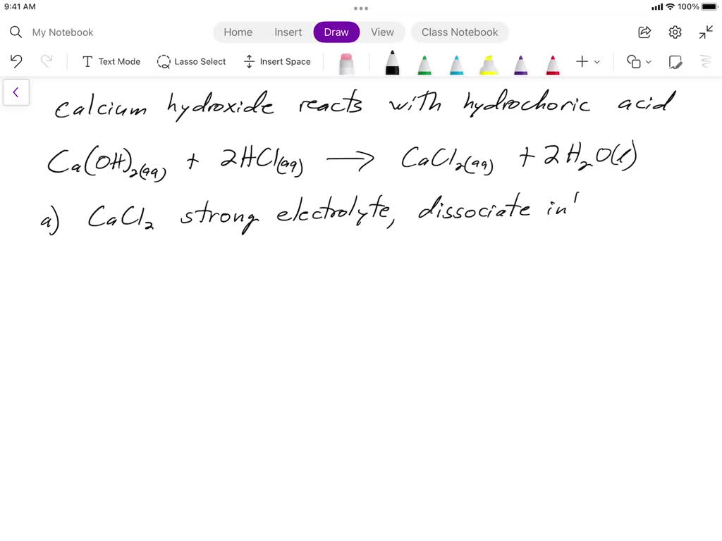 SOLVED:When aqueous calcium hydroxide reacts with aqueous hydrochloric ...