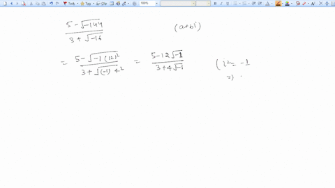 perform-the-following-operations-and-express-your-answer-in-the-form-ab-i-frac5-sqrt-1443sqrt-16