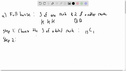 SOLVED:A poker hand consists of 5 cards from a deck of 52 playing cards ...