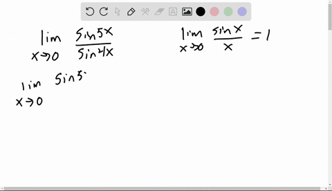 lim-_x-rightarrow-0-fracsin-5-xsin-4-x