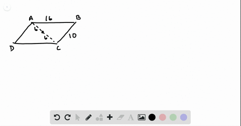 a-parallelogram-has-sides-of-length-16-units-and-10-units-the-shorter-diagonal-is-12-units-find-the-