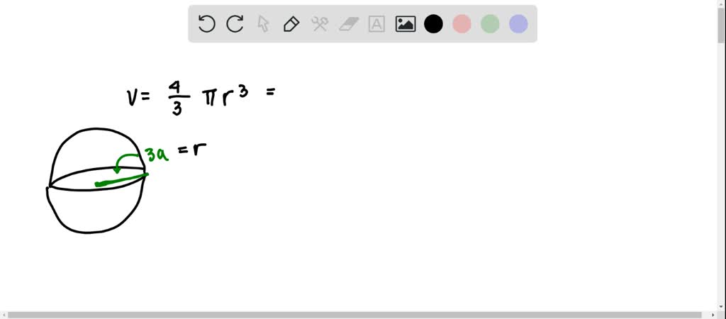The volume V and surface area A of a sphere of radius r are given by V ...