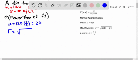 a-die-is-tossed-120-times-find-the-probability-of-getting-the-following-results-fewer-than-twenty-ei