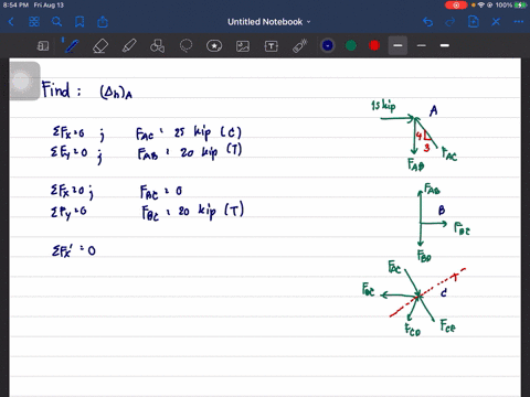 determine-the-horizontal-displacement-of-joint-a-the-members-of-the-truss-are-a-992-steel-rods-each-