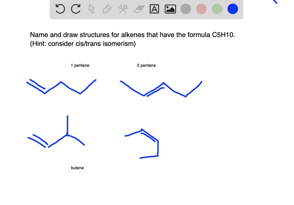SOLVEDName and draw structural formulas for all alkenes with the