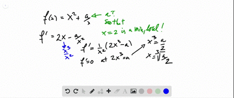 finding-parameter-values-what-value-of-a-makes-fxx2a-x-have-a-a-local-minimum-at-x2-b-a-point-of-inf