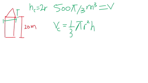 volume-of-a-rocket-a-rocket-consists-of-a-right-circular-cylinder-of-height-20-mathrmm-surmounted-by