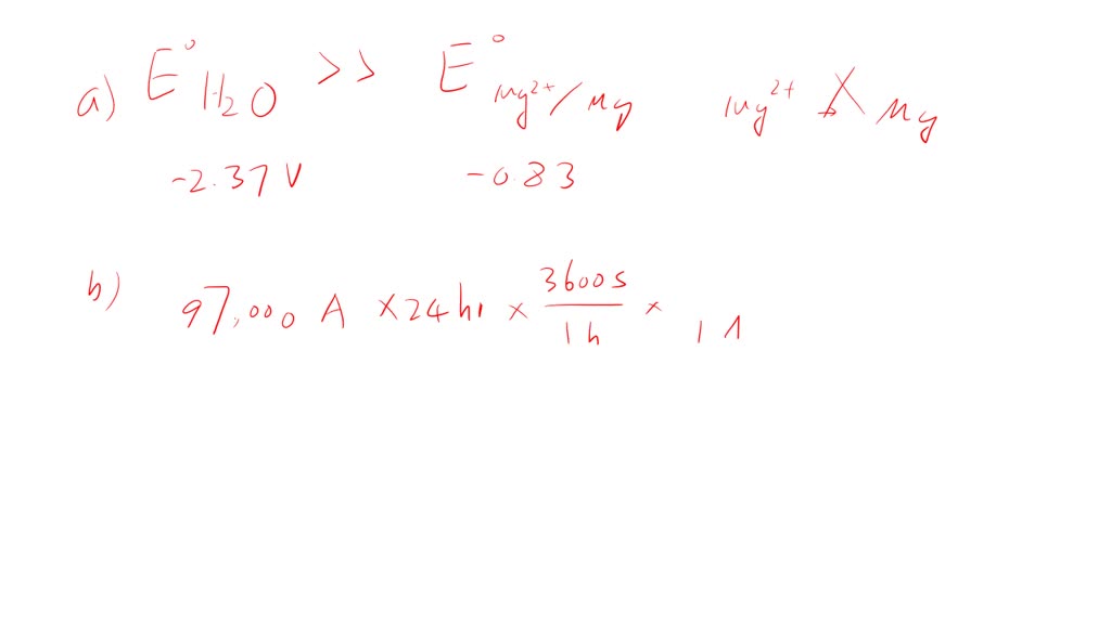 SOLVEDMagnesium is obtained by electrolysis of molten MgCl2. (a) Why