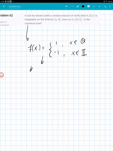it-can-be-shown-with-a-certain-amount-of-work-that-if-fx-is-integrable-on-the-interval-a-b-then-so-i
