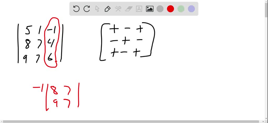 solved-in-evaluating-the-determinant-below-about-what-row-or-column