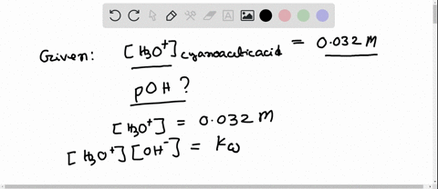 the-hydronium-ion-concentration-of-a-cyanoacetic-acid-solution-is-0032-mathrmm-what-is-its-mathrmpoh