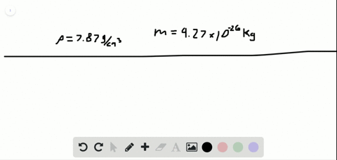 iron-has-a-density-of-787-mathrmg-mathrmcm3-and-the-mass-of-an-iron-atom-is-927-times-10-26-mathrmkg