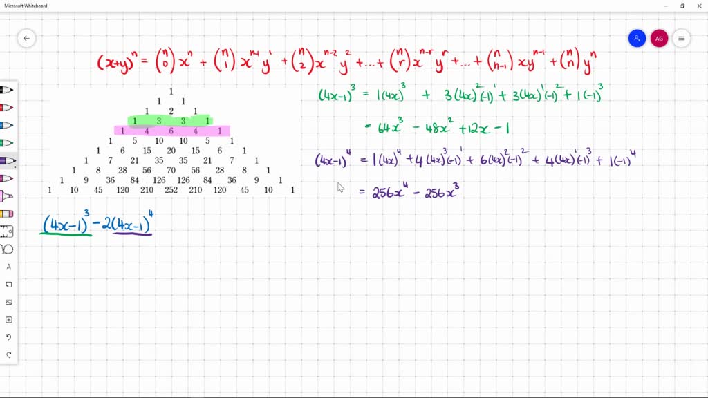 Solved Expand The Expression By Using Pascal S Triangle To Determine The Coefficients 4 X 1 3 2 4 X 1 4