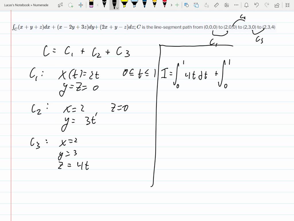 SOLVED:Let F(x, Y, Z)=x+y Z, And Let 𝒞 Be The Line Segment From P=(0,0 ...