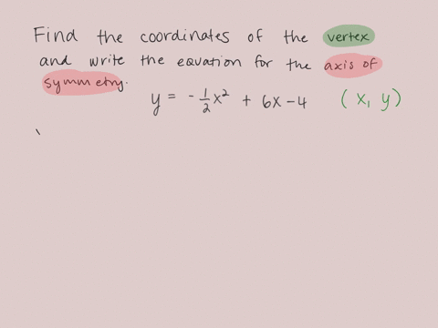 find-the-coordinates-of-the-vertex-and-write-the-equation-of-the-axis-of-symmetry-y-frac12-x26-x-4