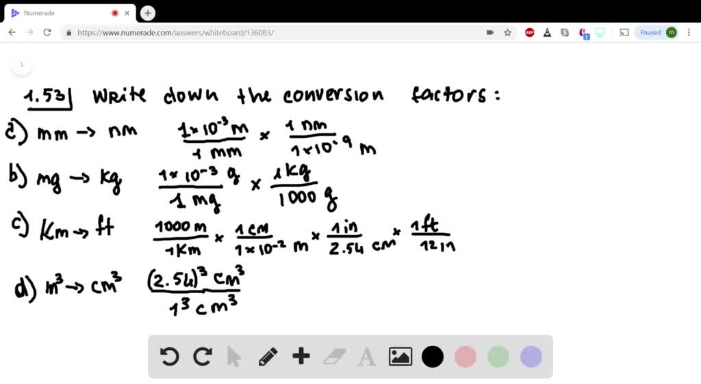 Solved Using Your Knowledge Of Metric Units English Units And The Information On The Back Inside Cover Write Down The Con Version Factors Needed To Convert A Mm To Nm B Mg To