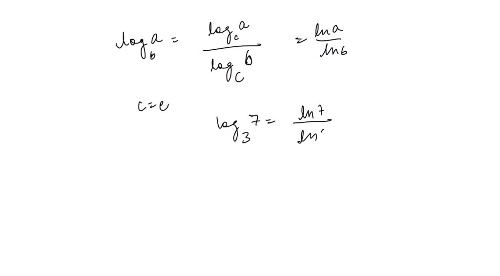 SOLVED:Using the Change-of-Base Formula In Exerci…