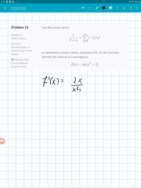 use-the-power-series-frac11xsum_n0infty-1n-xn-to-determine-a-power-series-centered-at-0-for-the-f-18