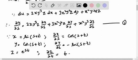 if-ux2-y3-z-and-xsin-st-ycos-st-ze4-find-partial-u-partial-s-and-partial-u-c-t