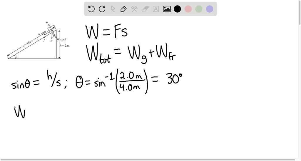 SOLVEDAn 800N box is pushed up an inclined plane that is 4.0 m long