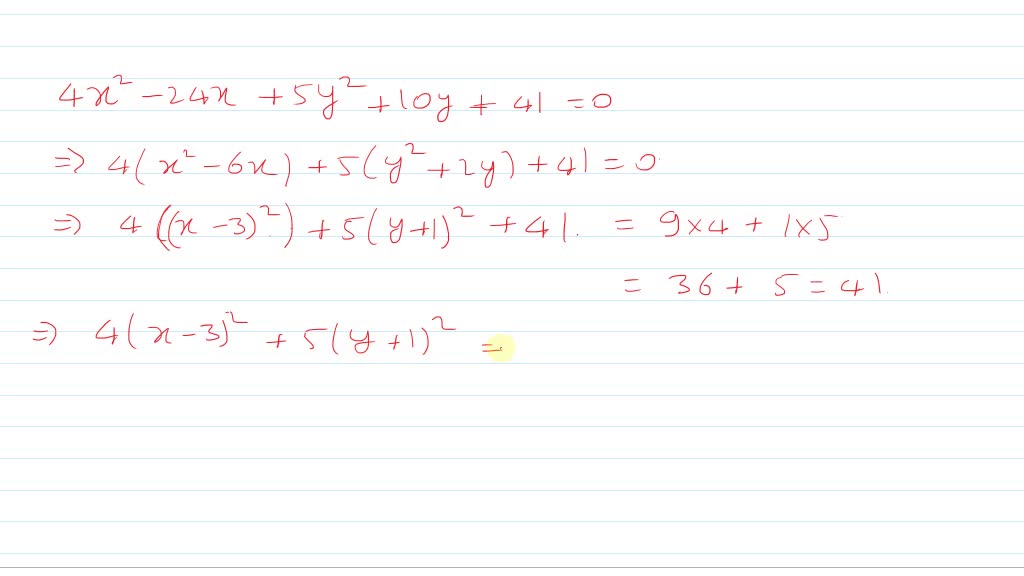 SOLVED Use The Discriminant To Identify The Conic Section Whose