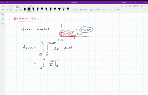 find-the-area-of-the-region-d-bounded-by-the-polar-axis-and-the-upper-half-of-the-cardioid-r1cos-the