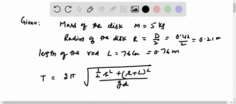in-fig-15-22-a-500-mathrmkg-disk-of-diameter-d420-mathrmcm-is-supported-by-a-rod-of-length-l760-math