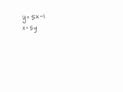 what-is-the-inverse-of-y5-x-1-beginarrayllllltext-a-y5-x1-text-b-yfracx15-text-c-yfracx51-text-d-yfr