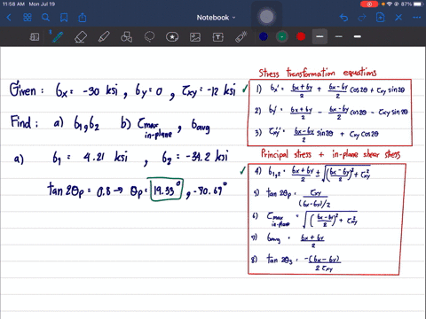 the-state-of-stress-at-a-point-is-shown-on-the-element-determine-a-the-principal-stress-and-b-the-ma
