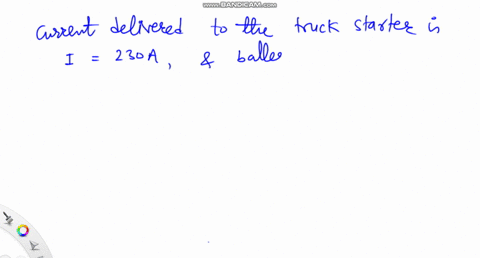 a-current-of-23-overline0-a-is-delivered-to-a-truck-starter-motor-what-electric-energy-in-joules-is-