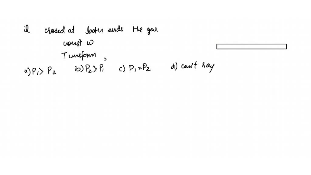 SOLVED:A horizontal tube of length l closed at both ends contains IIc ...