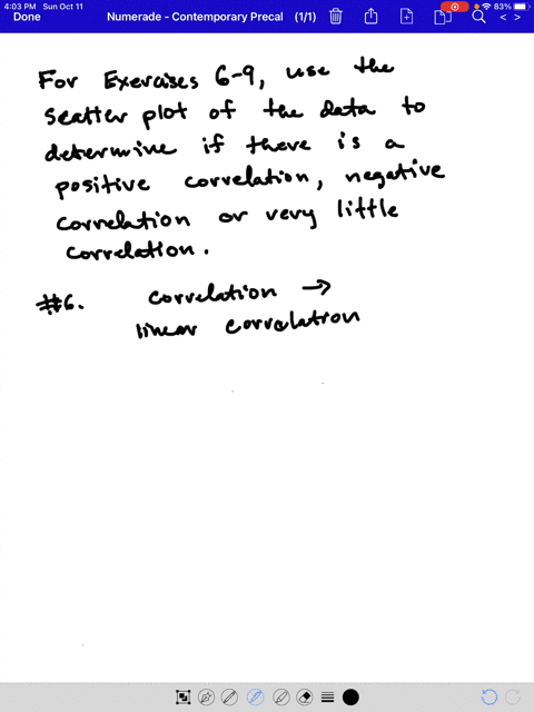 Interpreting Correlation In Exercises 7-10, the scatter plot of a set ...