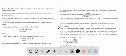 how-much-heat-is-produced-when-100-mathrmml-of-0250-mathrmm-mathrmhcltext-density-100-mathrmg-mathrm