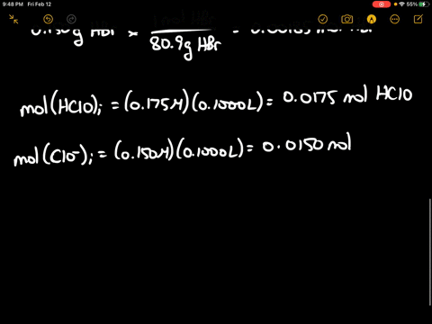 a-1000-ml-buffer-solution-is-0175-mathrmm-in-hclo-and-0150-mathrmm-in-mathrmnaclo-a-what-is-the-init