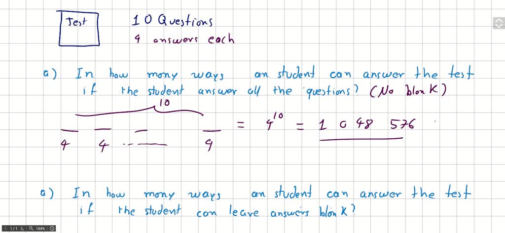 SOLVED A Multiple Choice Test Has 10 Questions Each Question Has 4 